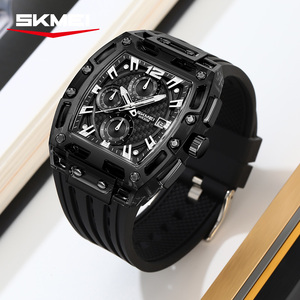 Nouvelle montre de marque tendance, fabrication OEM, logo personnalisé, étanche 5 ATM, six aiguilles, style sport, bracelet en silicone, quartz, pour hommes - Product Image 4