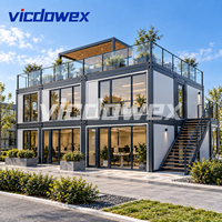 VICDOWEX Bâtiment Modulaire Conteneurisé Personnalisé à Montage Rapide avec Design Contemporain pour Bureau de Chantier, Hébergement du Personnel et Camps de Travail