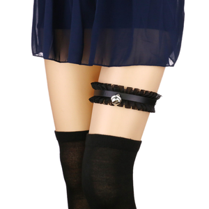New Design Hot Girls Harajuku Pu Leather <b>Lace</b> Leg Ring Sexy <b>Lace</b> & Leather Thigh Ring Women Adjustable Garter Belt - Product Image 3