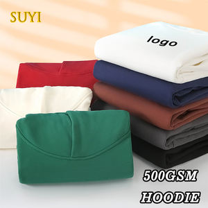 Sudaderas con <span class=keywords><strong>Capucha</strong></span> Unisex al por Mayor, Sudaderas de Forro Polar <span class=keywords><strong>sin</strong></span> Cordones, Diseño Moderno de Gran Tamaño, 350 Gsm - Product Image 1