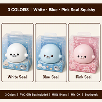 Southpeak Toy Seal Squishy Dumpling en mousse PU à remontée lente, jouet anti-stress à presser, Squishy Factory OEM B2B Wholesale