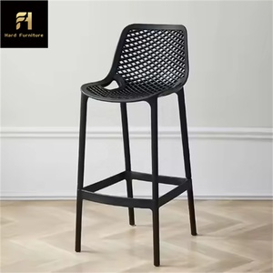 Tabourets de comptoir de cuisine à dossier haut beige design italien Offre Spéciale en gros Chaises de café en plastique pour restaurant bar salon - Product Image 2