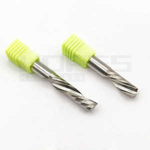 Carburo 3.175-10mm flauta espiral izquierda herramientas de corte de fresa helicoidal única para brocas de enrutador de fresado CNC de PVC Acrílico - Product Image 5