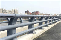 Q235 Puente galvanizado Barandilla Río Engrosamiento Anticolisión Barandilla Puente de aleación de aluminio Barandilla
