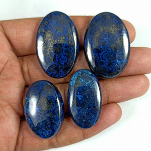 Wholesale Radha Arts Certified High Quality Natural Azurite Cabochon Gemstone Flatback Mix Shapes 25-40mm for Jewelry Making - Product Image 1