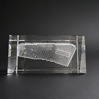Neelpure 177996 - Premio de Cristal K9 Personalizado con Diseño Arquitectónico, Grabado Láser y Forma Rectangular