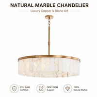 Lustre suspendu moderne de style nordique de luxe en marbre, réglable en hauteur, design créatif pour salon et salle à manger