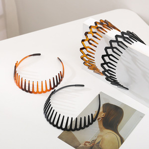 Nouveau bandeau cheveux <span class=keywords><strong>peigne</strong></span> Zigzag bande crantée bandeau femme <span class=keywords><strong>homme</strong></span> fille noël anniversaire cadeau sauvetage cheveux cassés artefact - Product Image 2