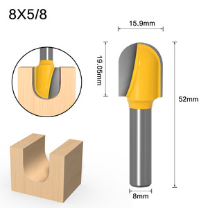 1PC 8MM Shank Milling Cutter Wood Carving <strong>Router</strong> <strong>Bit</strong> Carbide End Mill Tool Long Blade Round Nose <strong>Bit</strong> Core Box <strong>Router</strong> <strong>Bit</strong> - Product Image 2