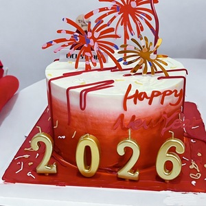 Honey And Sweetness 2026 New Year <b>Candle</b> Cake Decoration Acrylic Cake Plugin For Holiday Celebration - Product Image 2