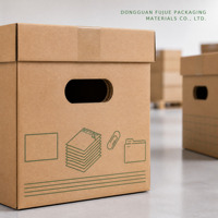 Carton de rangement de fichiers écologique FUJU pour l'archives de documents de bureau, boîte en carton ondulé avec doublure intérieure personnalisée, impression de logo, Guangdong