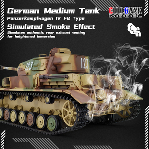 COOLBANK 1/16 Panzer IV <span class=keywords><strong>allemand</strong></span> Ausf. Tank moyen télécommandé F2, modèle de collection pour les passionnés de chars de la Seconde Guerre mondiale, MT - Product Image 6