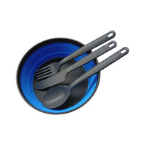 Ensemble de couverts en plastique réutilisables, couteau, fourchette et cuillère écologiques pour pique-nique en plein air, vaisselle portable pour le camping et les voyages