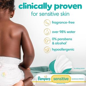 Lingettes pour bébé 100% naturelles, hypoallergéniques, non parfumées, à base d'eau, 336 unités, nettoyage doux pour peaux délicates - Product Image 5