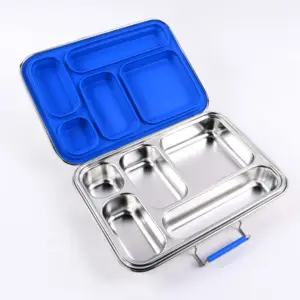 Stainless Steel Lunch Containers Compartments Lunch Box Can Match With Bag Bento Box For Adult Kids