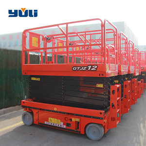 Yuli gunting pelatihan elektrik aluminium Aloi, Platform pengangkat gunting listrik perancah dapat dilipat udara kerja tipe gunting paduan aluminium vertikal - Product Image 3