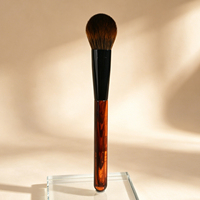 Pinceau de maquillage de luxe avec manche en acétate, étiquette privée, poils synthétiques doux, logo personnalisé, pinceau cosmétique de haute qualité