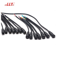 Câble Connecteur LED Étanche IP67 M12 2, 3 et 4 Broches LLT Factory – Jack Mâle et Femelle, Câble d'Extension Étanche