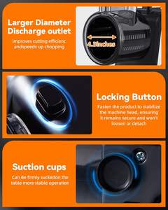 <span class=keywords><strong>Râpe</strong></span> <span class=keywords><strong>à</strong></span> <span class=keywords><strong>fromage</strong></span> <span class=keywords><strong>électrique</strong></span> 5-en-1, déchiqueteuse automatique <span class=keywords><strong>professionnelle</strong></span> 250W avec 5 formes différentes de lames, trancheuse <span class=keywords><strong>électrique</strong></span> de cuisine - Product Image 4