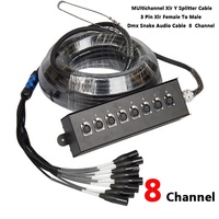 Câble Répartiteur Multicanal XLR en Y, Femelle à Mâle 3 Broches, DMX Serpent Audio, 4, 8, 12, 16, 24, 32, 48 Canaux