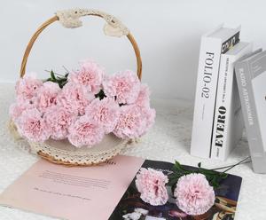 Factory Wholesale Single Stem Artificial Silk Carnation for Home Wedding <b>Decoration</b> Mother's Day - Product Image 3