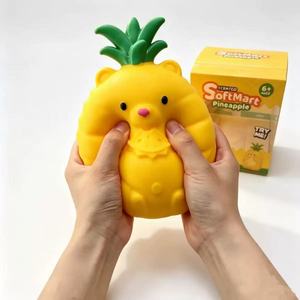 Hines Unisex Hot Sale <b>Pineapple</b> Bear Fidget Toy Soft TPE Slow Rebound Decompression Squishy Squeeze - Product Image 2