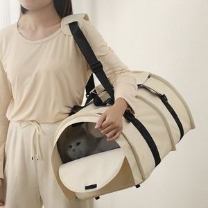 Fashion Pet Travel Carrier Bag Portable Nylon Animal Patterned Outdoor Style with Hard Base for Camping with Small <b>Dogs</b> Cats - Product Image 4