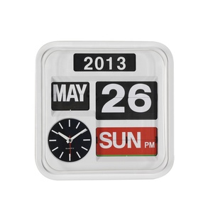 <span class=keywords><strong>Reloj</strong></span> de Pared Colgante SKYSEA de 32CM con Calendario Flip Art Deco, ABS, con Visualización de <span class=keywords><strong>Hora</strong></span>/Fecha/Año, Movimiento de Cuarzo, Fácil de Leer, Modelo A00AF640 - Product Image 2