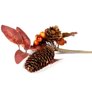 도매 인공 말린 나무 스틱 소나무 분기 잎 가을 휴일 장식 가을 장식품 선택