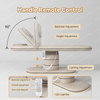 Cama de Belleza Eléctrica Madamcenter 2 en 1, Mesa de Spa Estética, Sillón de Bienestar Moderno Ergonómico con Altura/Respaldo/Piernas Ajustables y Silencioso