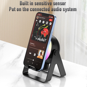 Altavoz Magnético RGB ZF18, Mini Soporte Inalámbrico para Teléfono, Compatible con Altavoz para Tablet, Rotación de 360 Grados, Sensor de Reproducción - Product Image 3