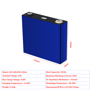 Prismatic <b>Battery</b> Cells 3.2V 155AH for DIY 12V <b>24V</b> 48V Solar System and EV - Product Image 4