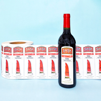 Etiquetas Adhesivas de Vinilo con Código de Barras Impresas con Logotipo Personalizado de Alta Calidad para Botellas de Vodka y Whisky en Empaques de Vino