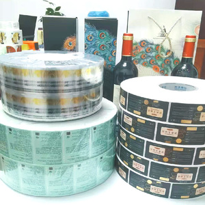 Fsxy Custom Roll Self <b>Adhesive</b> Labels For Wine Beverage <b>PVC</b> Matte Glossy Film 5-8mm Water Based Hot Melt <b>Adhesive</b> Foshan Origin - Product Image 1