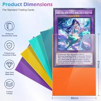 Protège-cartes mats, pochettes pour cartes à collectionner de qualité supérieure, pochettes transparentes en PP texturé 66x91mm pour cartes Yugioh MTG TCG