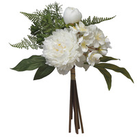Rangkaian Bunga Buatan Dekorasi Bunga Buatan Buket Peony Pernikahan Pengantin Bunga Cetak Sablon Buatan Tangan