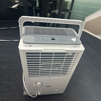 Déshumidificateur portable commercial 25L en plastique, à faible bruit, avec réservoir d'eau amovible, humidistat réglable et contrôle par écran tactile