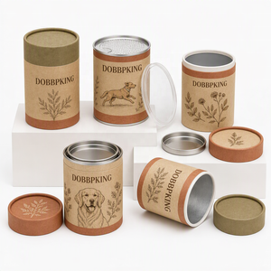 Tube en papier biodégradable de qualité alimentaire pour emballage de thé, conteneur de protéines, emballage personnalisé en <span class=keywords><strong>carton</strong></span> pour bonbons et poudres, vente en gros - Product Image 1
