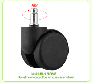 Nhà Máy Giá Tốt Nhất Ghế Văn Phòng Bánh 55Mm Đường Kính Màu Đen Bánh Xe Xoay Nhiệm Vụ Nặng Nề Trường Ghế Thiết Kế Hiện Đại - Product Image 2