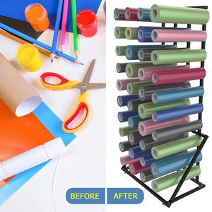 Portaoggetti da pavimento personalizzato in <span class=keywords><strong>rotolo</strong></span> di vinile da 40 rotoli, portarotolo in vinile per stanza artigianale, supporto per Organizer in vinile - Product Image 5