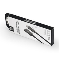 Boîte d'emballage de papier revêtu d'art personnalisé, câble usb, câbles de données, trou de support, 50 pièces