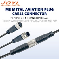 Câble Connecteur Étanche Moulé JOYL M8 2-6 Broches 4A 60V IP67/IP68 pour Équipements de Machines de Construction