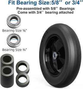 HKT1304 Pneus de brouette 16 pouces 5/<span class=keywords><strong>8</strong></span> "ou 3/4" Roulements Remplacement de pneu en caoutchouc solide 4.00-<span class=keywords><strong>8</strong></span> Pneu de brouette sans plat - Product Image 5