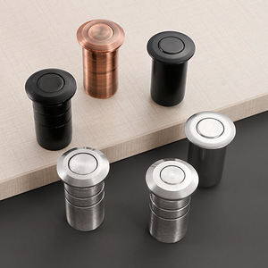 Bouton de fermeture Qile pour meubles, en acier inoxydable, anti-poussière, cylindrique, accessoire de quincaillerie moderne et simple - Product Image 2