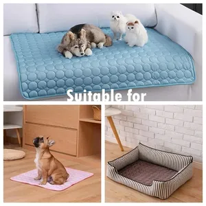 Nouveau tapis rafraîchissant pour animaux de compagnie 2026, emballé sous vide, en soie glacée respirante et lavable, couverture douce anti-chaleur, coussin de lit rafraîchissant pour chien - Product Image 4