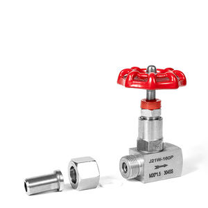 Válvula Globo de Aço Inoxidável 304 com Rosca Interna e Manômetro de Alta Pressão Soldado para Corte de Água J21W-160P - Product Image 4