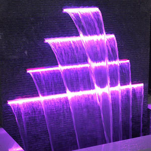 Vente directe d'usine descente d'eau rvb lumière LED couleur changée <span class=keywords><strong>rideau</strong></span> d'eau paysage mur cascade pour jardin <span class=keywords><strong>piscine</strong></span> - Product Image 6