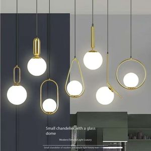 Chất lượng cao hiện đại đơn giản vòng treo ánh sáng lịch thi đấu sang trọng vàng <span class=keywords><strong>Frosted</strong></span> Glass Dome Quả Cầu Nhỏ ánh sáng mặt dây chuyền - Product Image 1