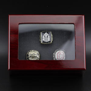 Ensemble de 3 bagues en alliage de championnat de baseball des <span class=keywords><strong>Indians</strong></span> de <span class=keywords><strong>Cleveland</strong></span> 1948 1995 2016 - Cadeau - Product Image 4