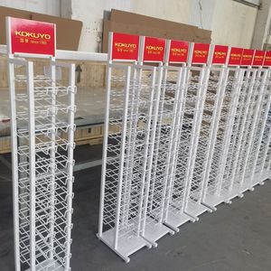 Custom White Metal Wire Comic Book <strong>Display</strong> Stand 12 Tiers Floor Standing Magazine Book <strong>Display</strong> Rack With PVC Advertising Header - Product Image 4